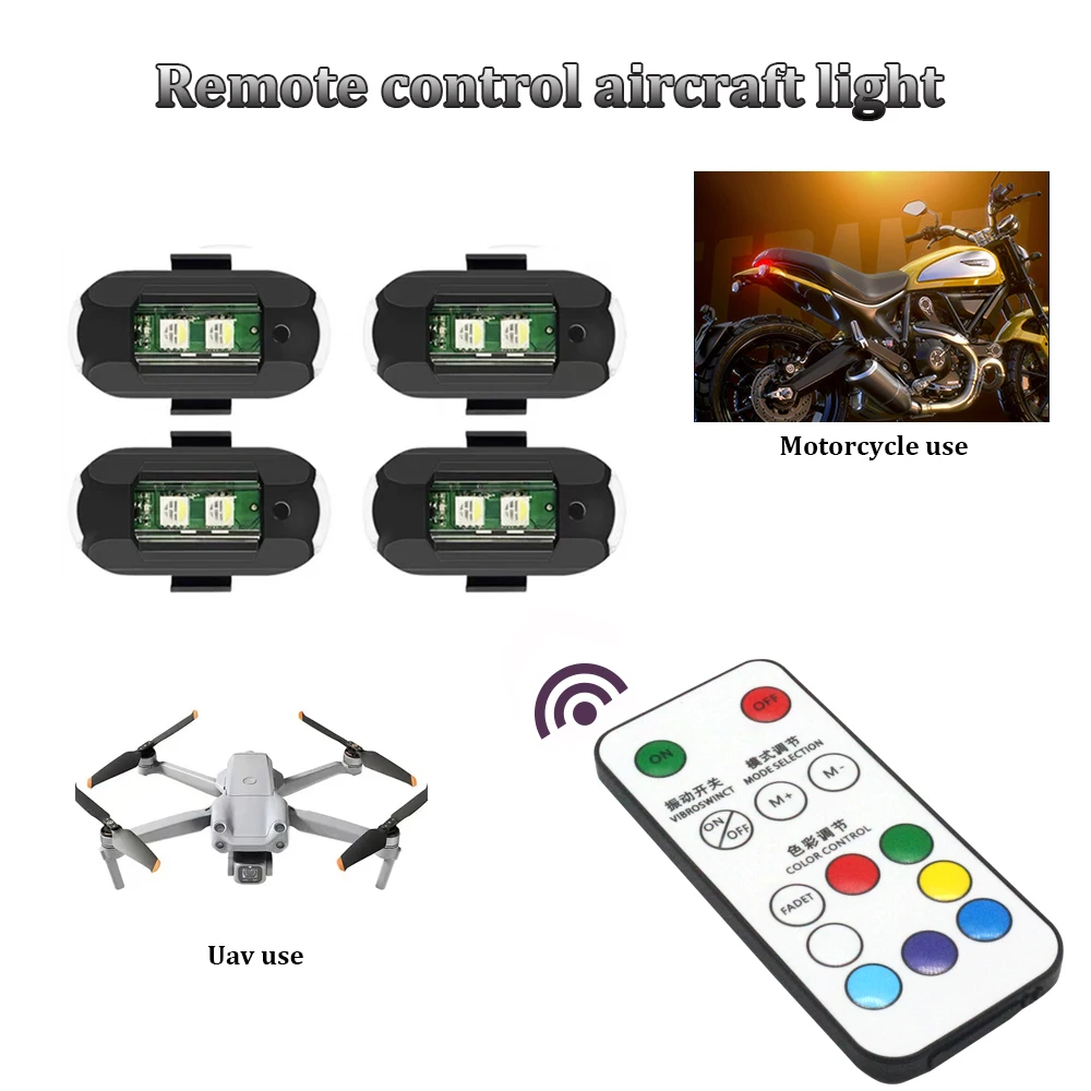 Drone Led Light - 1 pz Remote LED RGB Anti-collisione