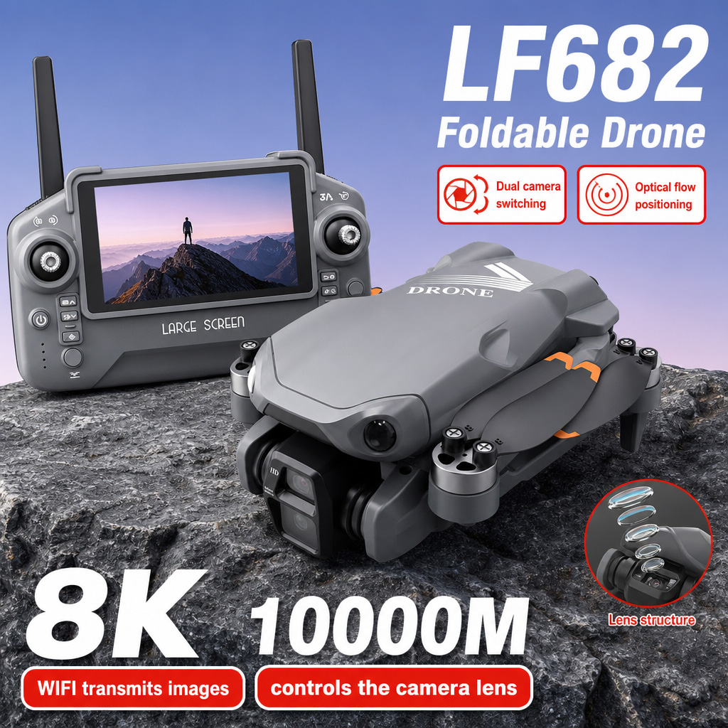 Drone Gimbal - Drone Aereo LF682 con Doppia Fotocamera