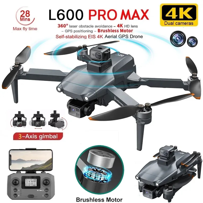 Drone Gimbal - L600 PRO MAX GPS Drone Professionale