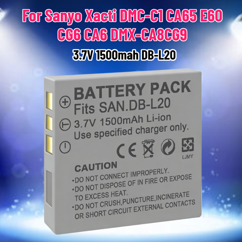 Drone Battery - Batteria 3.7V 1500mAh DB-L20 per Fotocamera