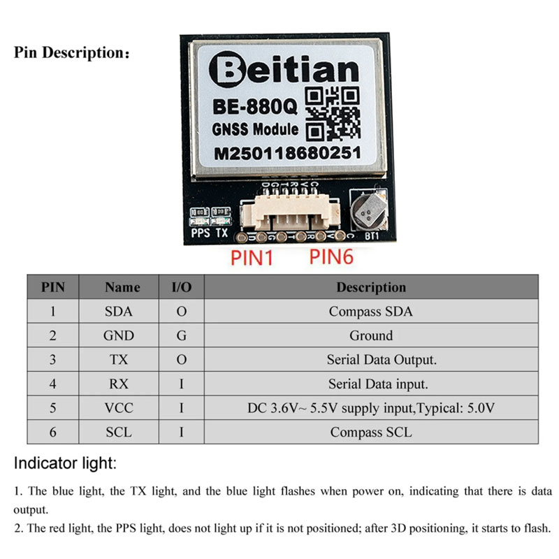 Modulo GPS GNSS BE-880Q con Ch - Drone Compass recensione e prezzo